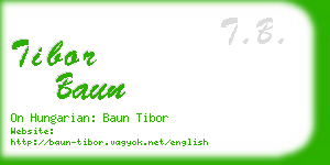 tibor baun business card